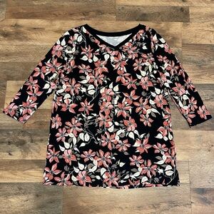 NWT | J.Jill | Wearever Botanical Floral Knit Tunic